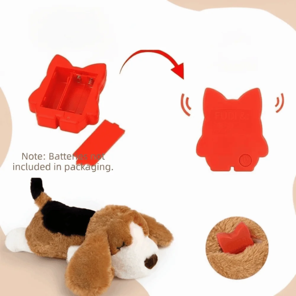 Creative Soft Pet Soothing Comfortable Heartbeat Simulation Dog Heartbeat Realistic Anxiety Relief Dog Kennel Training