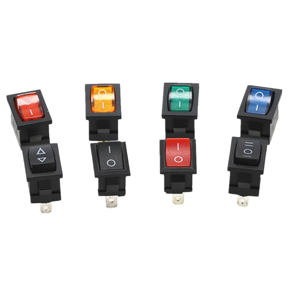 KCD1 2PIin 3Pin  Car Rocker Switch 6A/10A 250V/125V AC Red Yellow Green Blue black Button Best Price KCD1