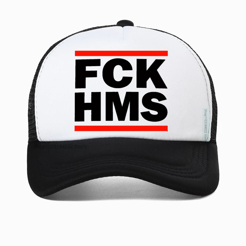 

FCK HMS hat Sports Fans Customs Plain Cute Men outdoor sports Baseball Cap Summer Casual mesh breathable Trucker hats