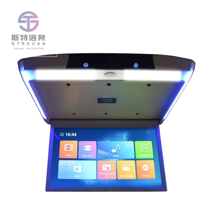 

17.3 Inch Ceiling Car Touch Screen USB Android 8.0 Video Speaker Bus Roof Mounted LED HD WIFI LCD TV for Bus Car