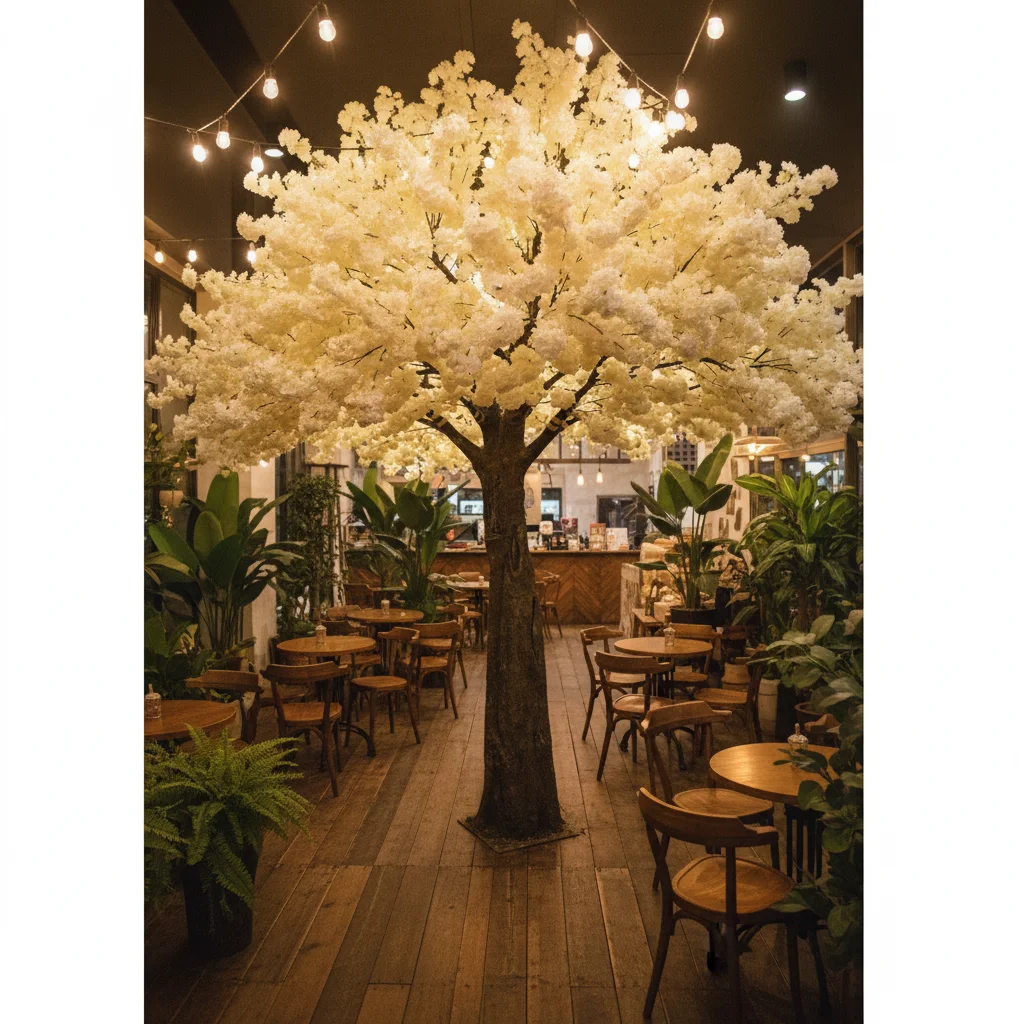 Custom Artificial Cherry Blossom Tree 3.5m Iron Frame Outdoor Large Fake Tree For Wedding & Home Decor