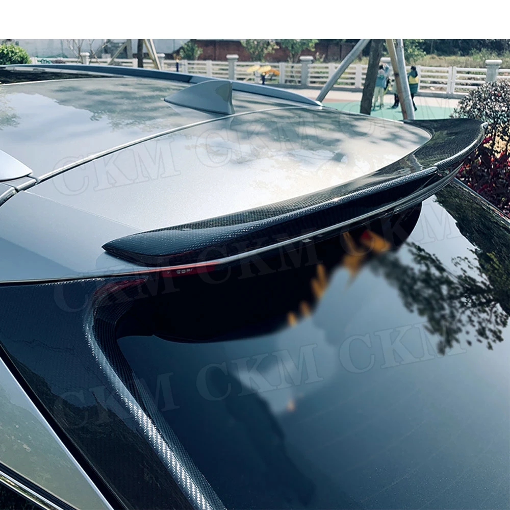 

CKMUUER Carbon Fiber For Lexus RX300 RX450H 2016-2020 Rear Roof Spoiler Window Side Wings Trunk Exterior Decoration