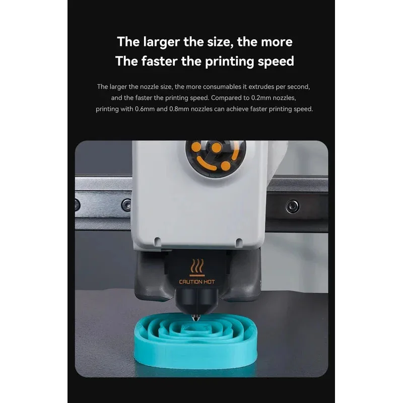 مجموعة Hotend لمختبر Bambu A1/A1 سرعة سريعة صغيرة لمجموعة H2D hotend 0.2/0.4/0.6/0.8 مللي متر فوهة فولاذية صلبة أجزاء طابعة ثلاثية الأبعاد