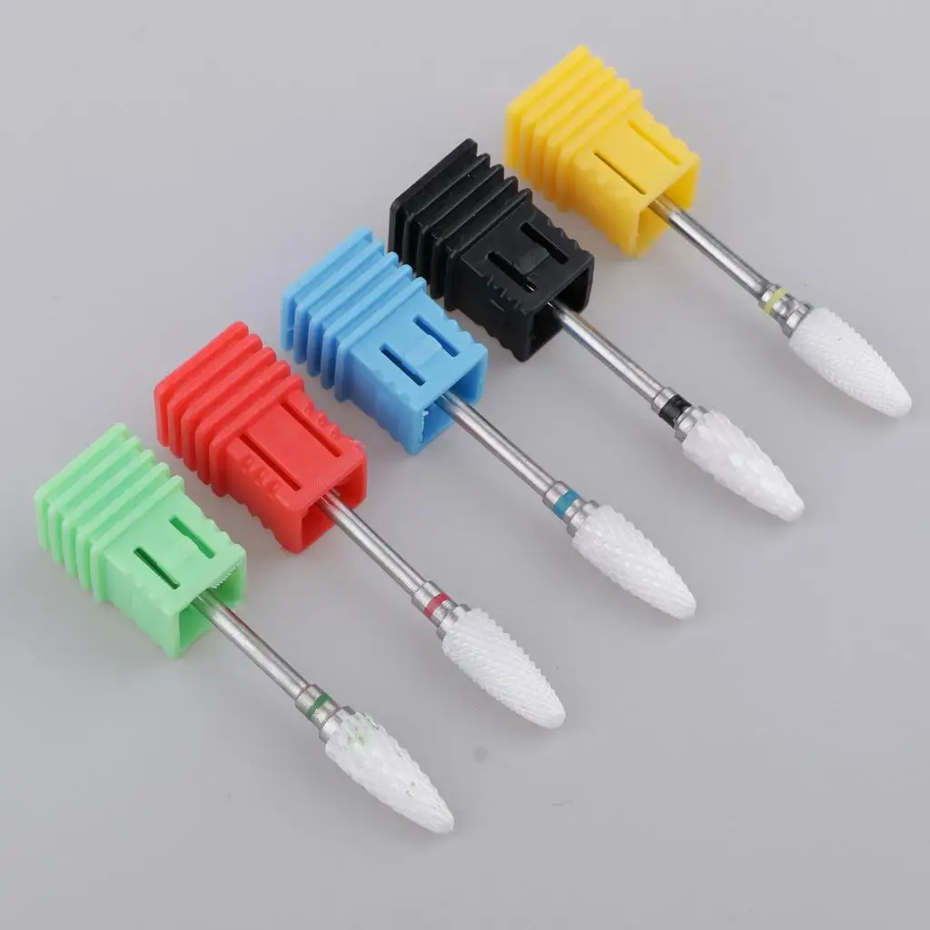 

5pcs Ceramic Bits Acrylic Nail File Bit for Manicure Polish Clean