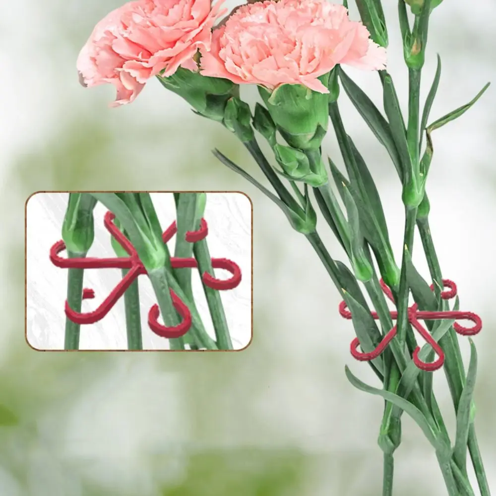 

4pcs Plastic Plant Stem Folding Frame Double Convenient Plant Stem Support Efficient Reusable Plant Stem Holder Leaf Support