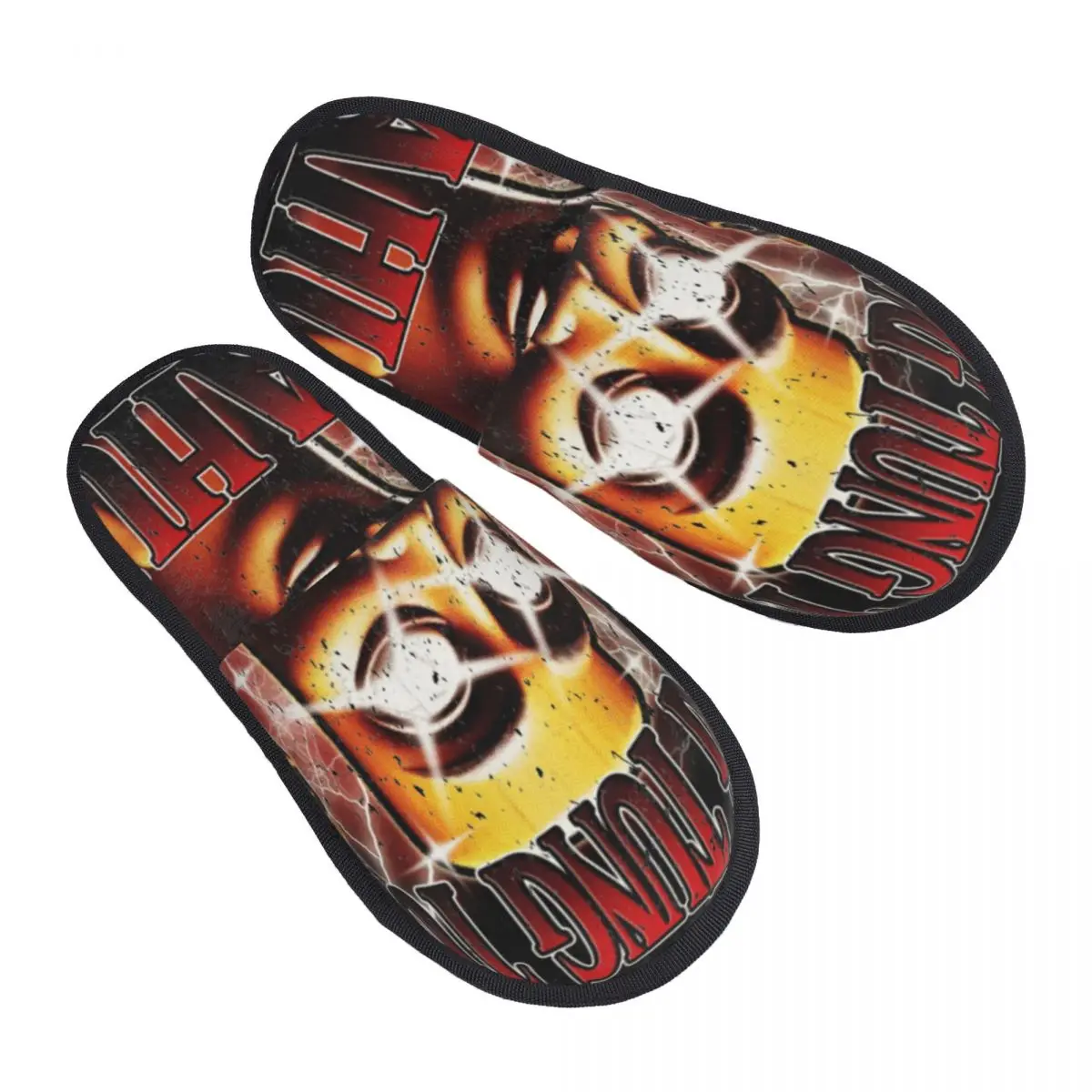 

Tung Tung Tung Sahur Italian Brainrot Meme Guest Slippers for Bathroom Women Custom Print House Slipper