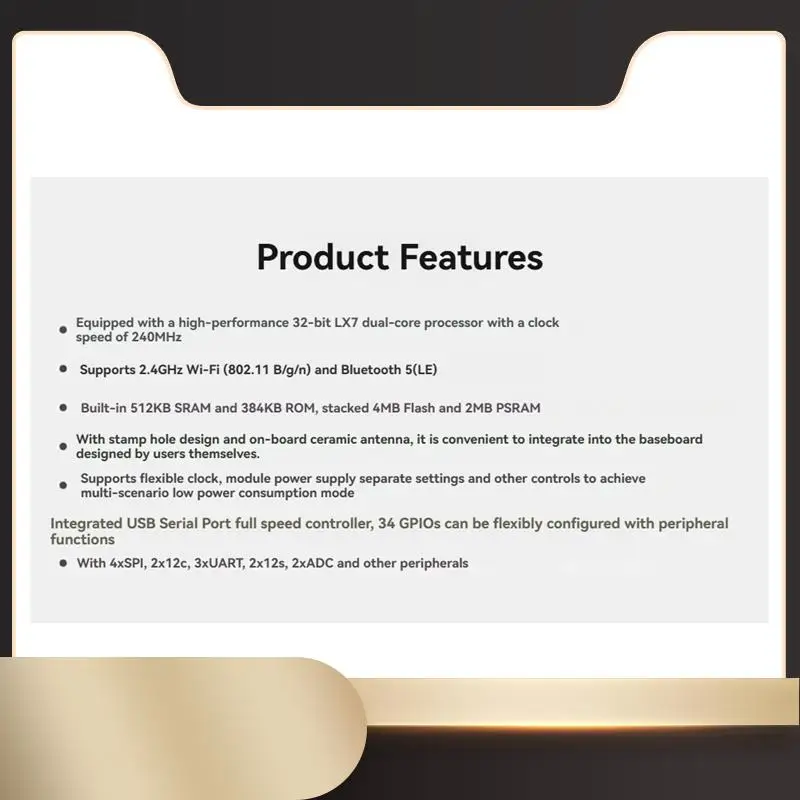 

ESP32-S3 Zero Mini Development Kit, микроконтроллер 240 МГц, мини-плата разработки BT 5.0, идеально подходит для проектов Iot-N36R