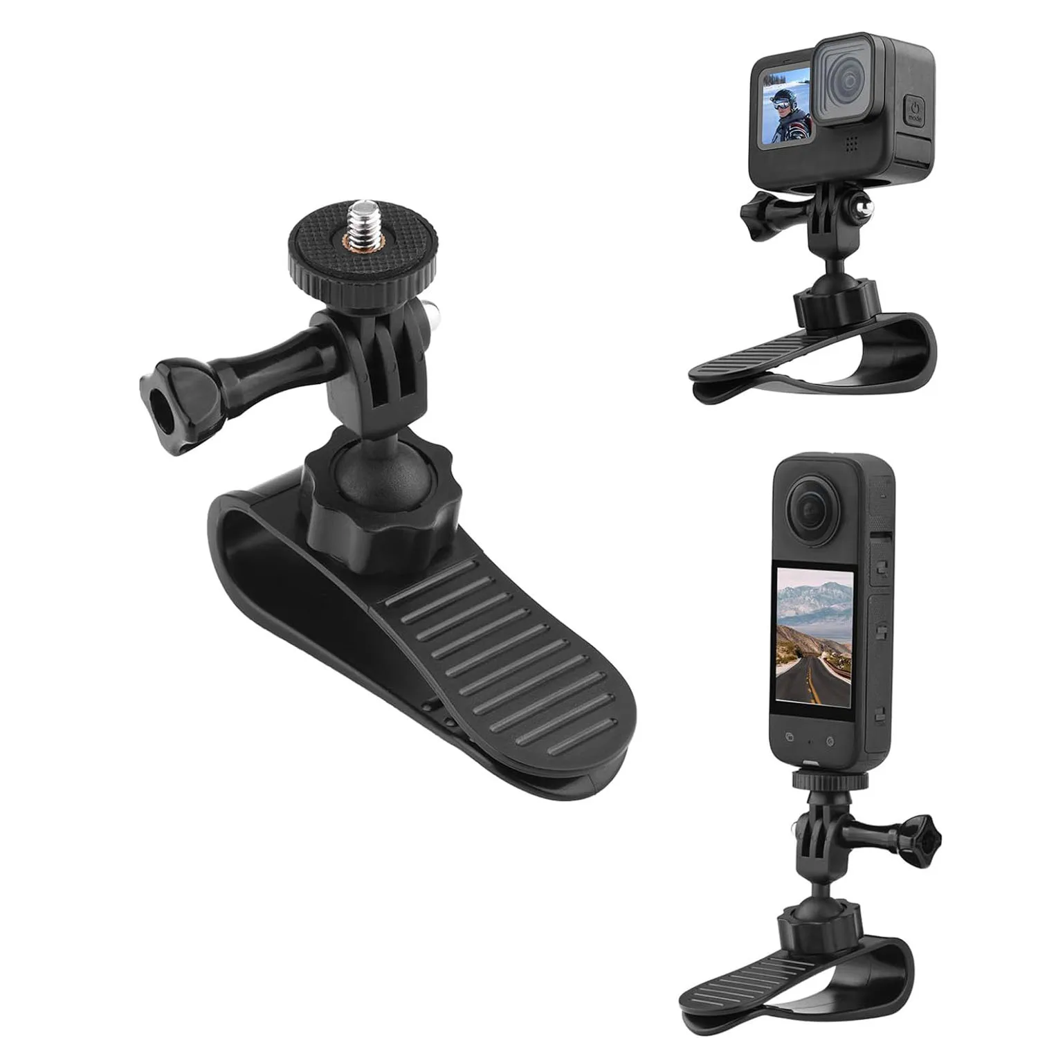 Car Sun Visor Mount for Insta360 X6 X5 Gopro 13 12 11 10 9 8 7 DJI Osmo Pocket 4 3 Action 6 5 Pro 4 3,Car Mount Inside Holder