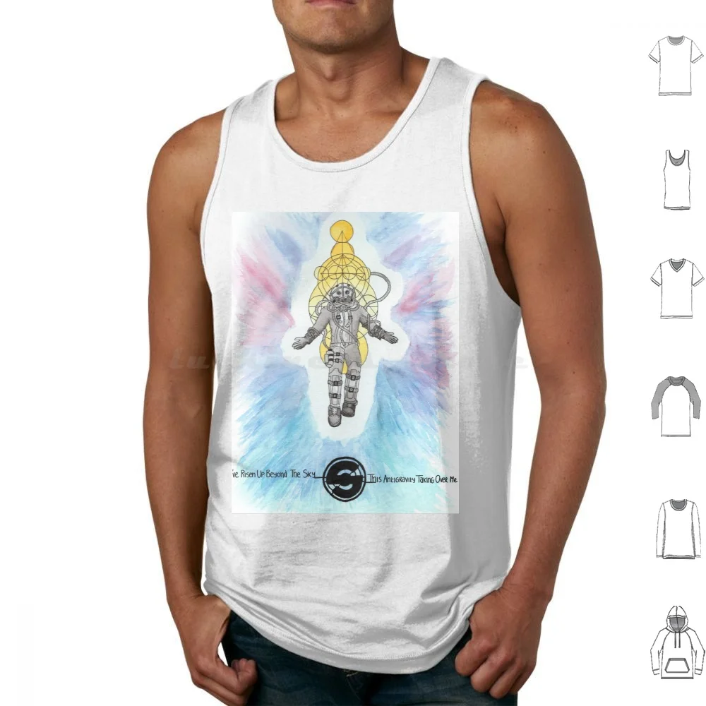 Antigravity Tank Tops Print Cotton Starset Antigravity Galaxy Astronaute Geomatric Watercolor