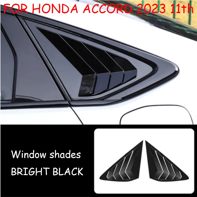 

For Honda Accord 11th 2023 Carbon fiber/BRIGHT black window shades Cars accessories