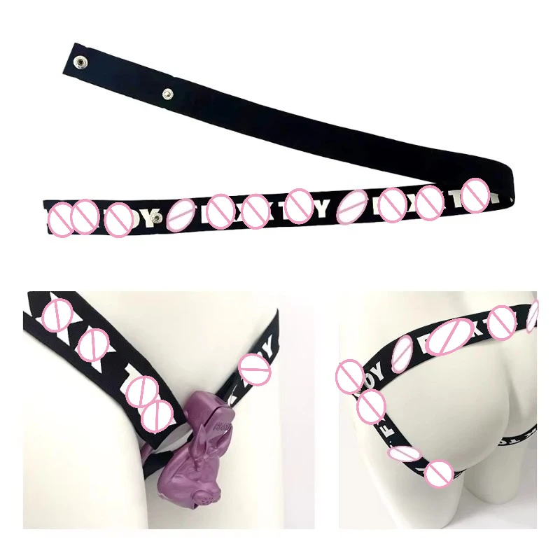 Master-Slave Chastity Cage Belt Retention Strap Penis CB Lock Multi-Directional Support Strap Anti-Sagging Sex Toys Accessories - Image 3