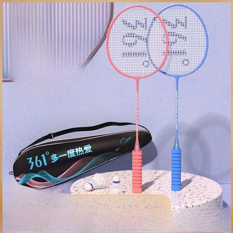 36-°-バドミントンラケットセット-デュアル軽量-高弾性-衝撃吸収-初心者向け-特別超耐久性-美しいデュアルパック