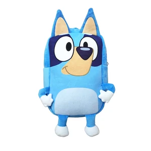 Bingo y Bluey Plush Backpack, Family Cosplay, Childhood Garden Cartoon School Bag, Blue Dog Backpack, Kawaii Gift for Children 10 Main Sales Color Backpack - №8