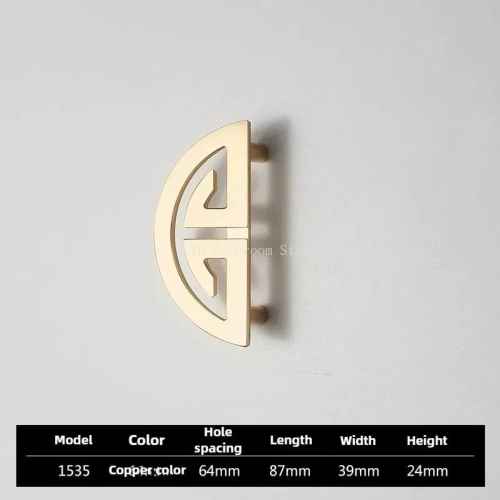 Durable Brushed Finish Cabinet Door Handle Lengthened Chinese Style Wardrobe Door Handle Gold Drawer Pull Handle Cupboard