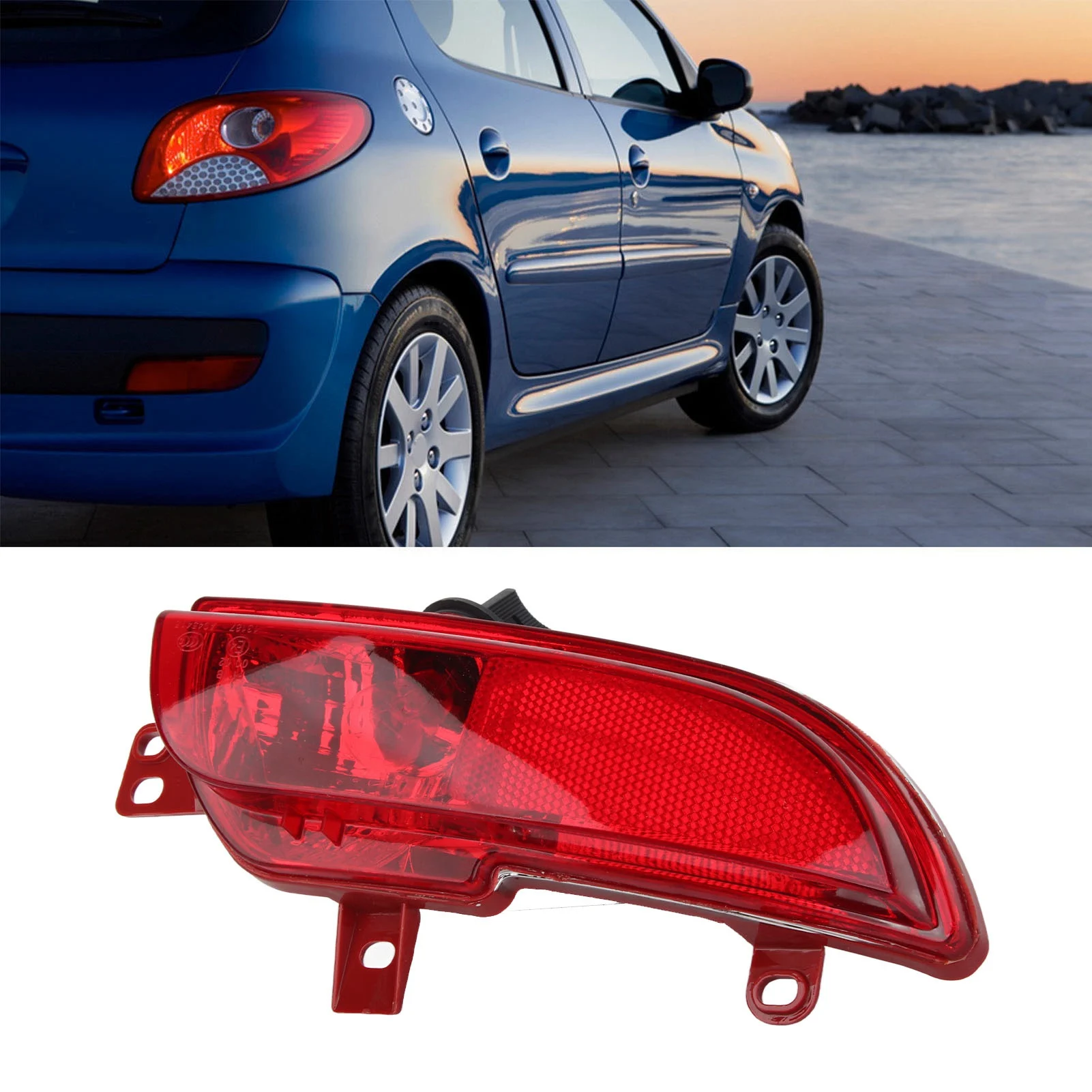

ZK20 Задний противотуманный фонарь в сборе 6350HA Red Shell Замена для Peugeot 206+ 2009-2012 гг.