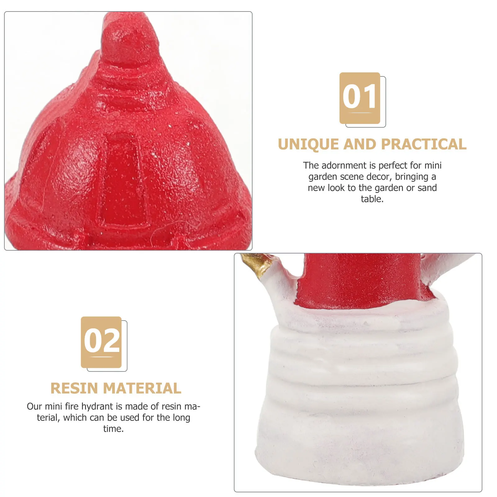 

Mini Fire Hydrant Statue Resin Decorative Craft Home Garden Decor Sand Table Layout Prop Micro Landscape Ornament