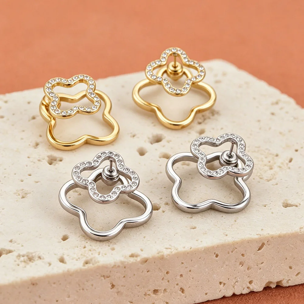 JeeMango Zarte Kreis-Ohrstecker mit vollem Zirkon für Damen, 18 Karat Gold, PVD-beschichteter Edelstahl, Ohrringe, Modeschmuck, E26104 – Detail 19