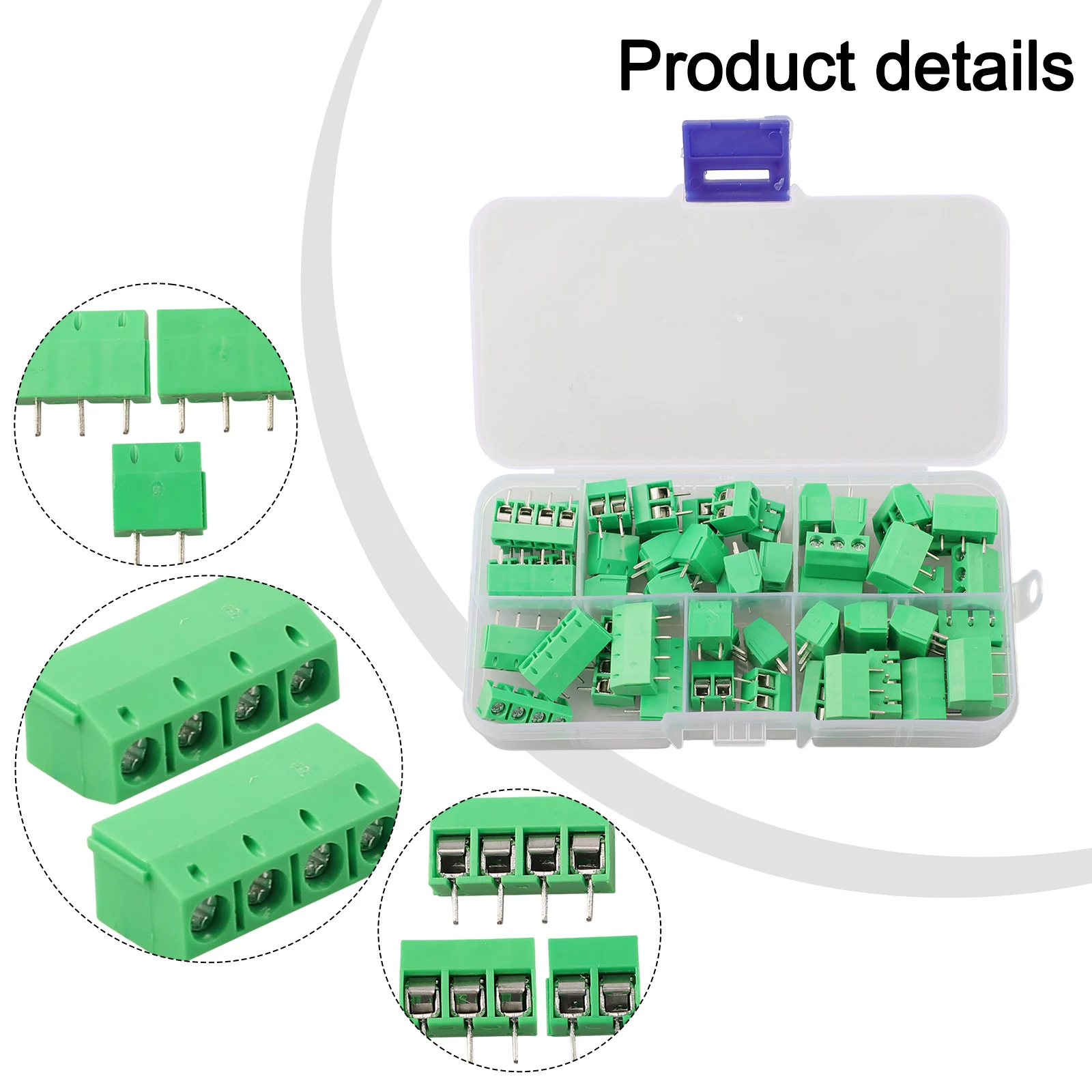 سهلة التركيب وصيانة ودية PCB جبل المسمار الطرفية 2P، 3P، 4P خيارات الأسلاك متعددة الاستخدامات سهلة التركيب