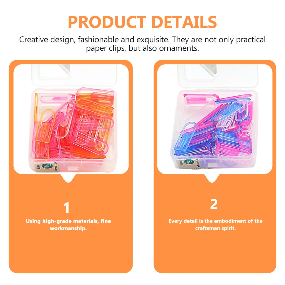 120 Pcs Abs Paper Clip Book Metal Bookmark Study Accessories Bookmarks Decorative Clips Multifunction