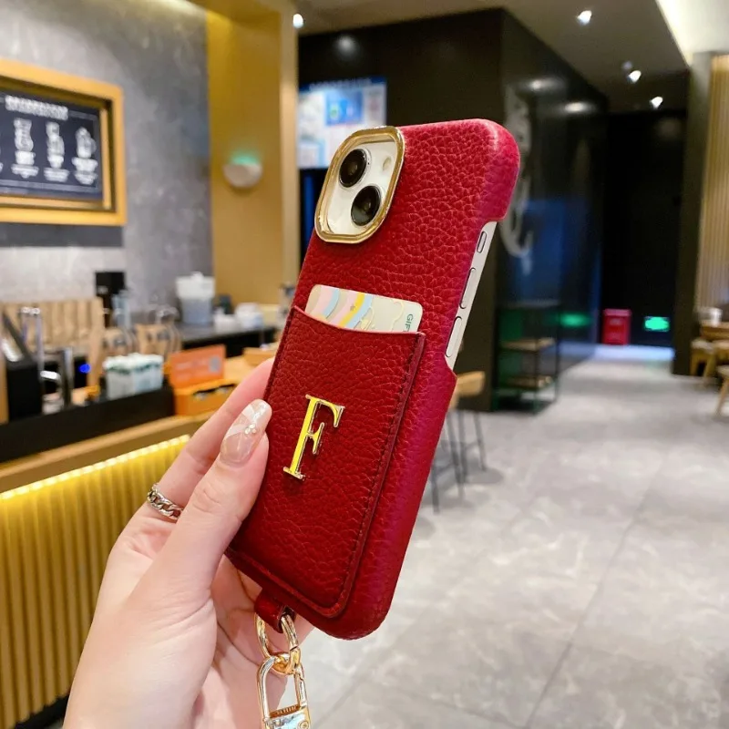 Personalizado nome carta caso de telefone para iphone 13 12 11 pro max design simples moda titular do cartão protetor capa