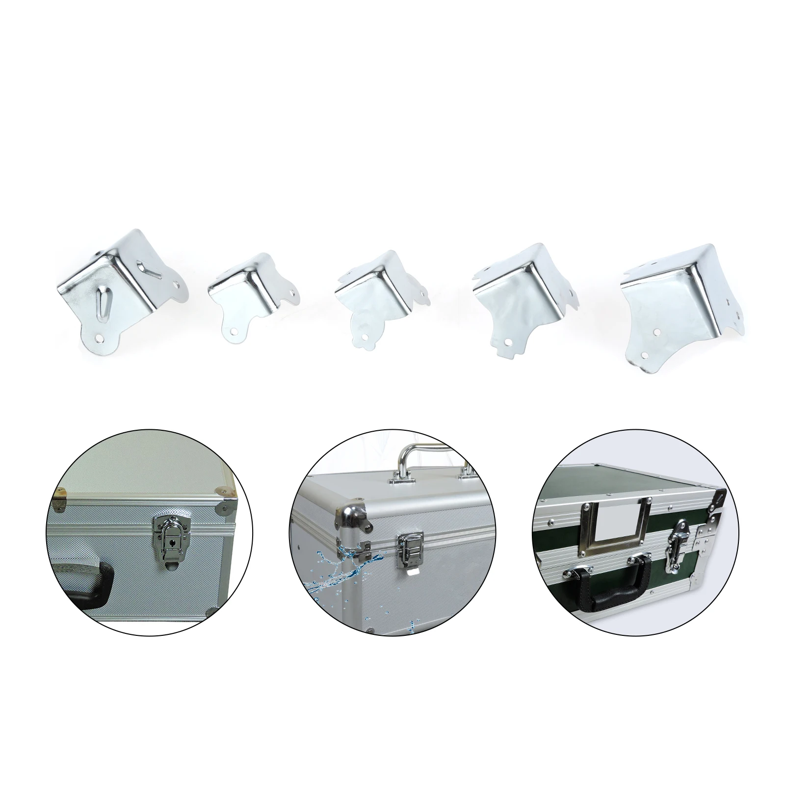 4Pcs Metal Aviation Box Corner Brackets Decorative Jewelry Gift Wood Box Feet Leg Toolbox Trunk Angle Brace Furniture Fittings