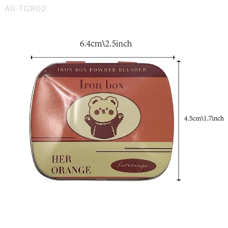 HERORANGE Delicate Smooth Blush Square Iron Box Monochrome Blush Cream Color Natural Rouge Blush Mud - view 6