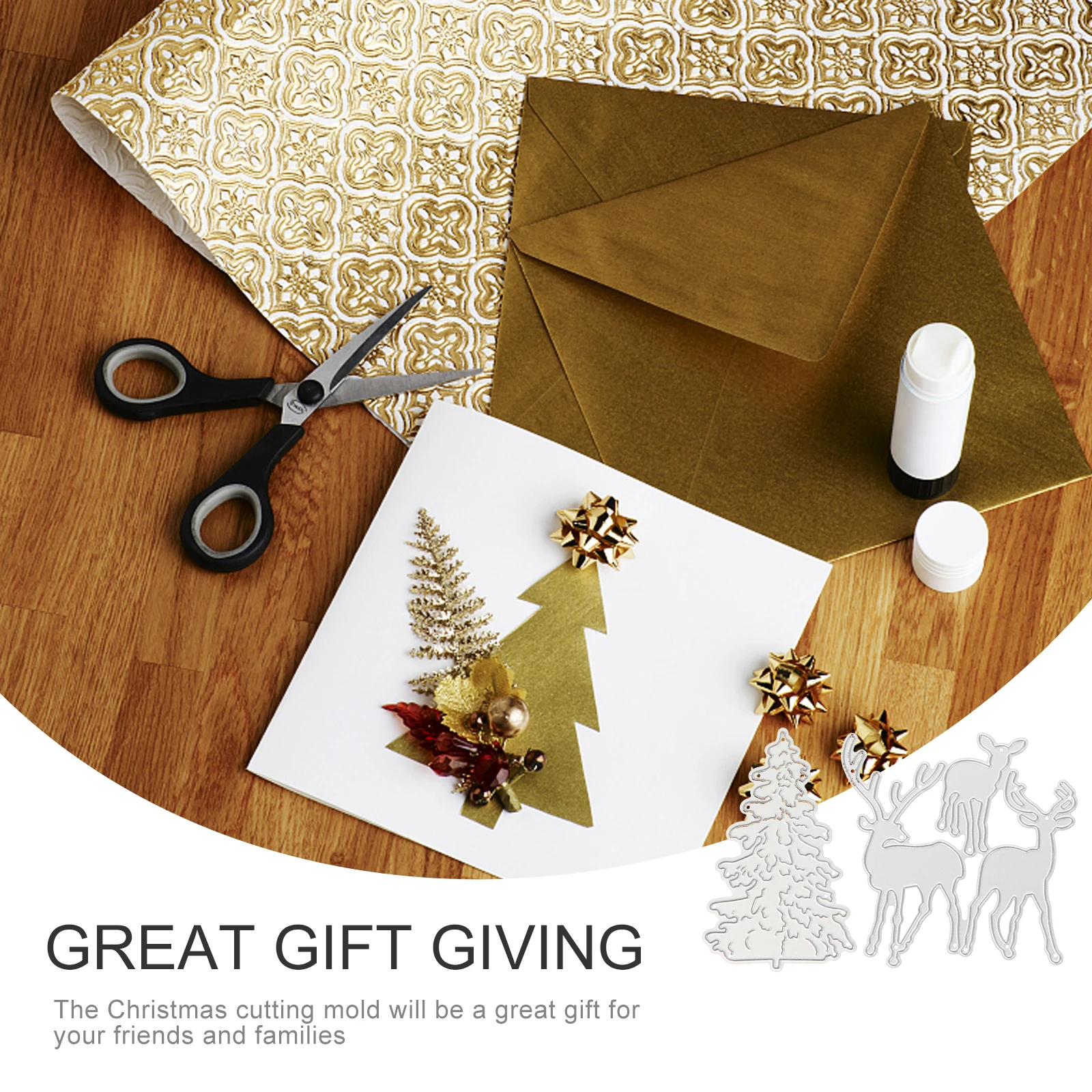 

9Pcs High-Quality Christmas Cutting Dies Carbon Steel Metal Stencils Ideal For Handcrafting And Scrapbooks