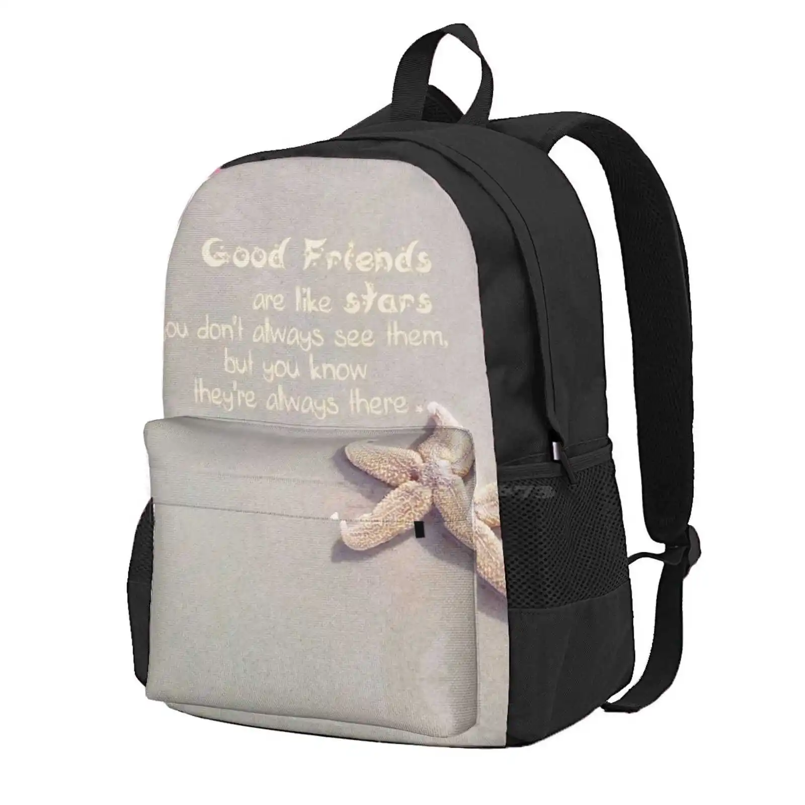 Good Friends Are Like Stars Hot Sale Schoolbag Backpack Fashion Bags Good Friends Stars Friends Quote Friendship Quote Friends