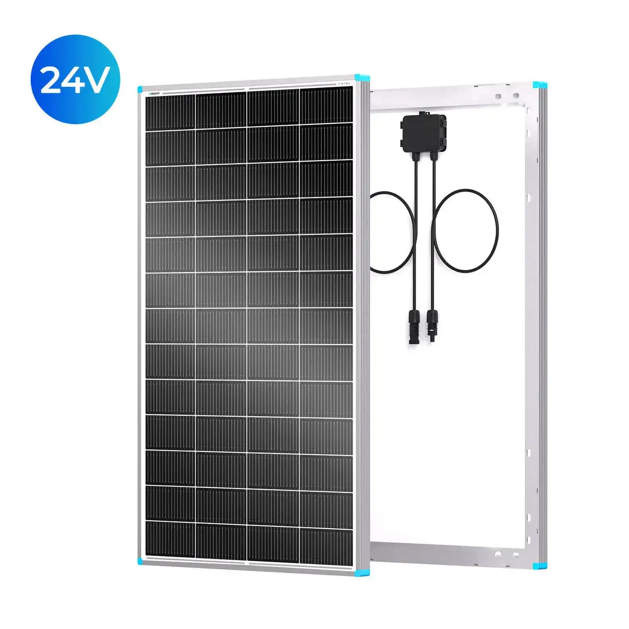 Panel Solar Renogy Tipo N 16BB 100W 12V Monocristalino de Alta Eficiencia del 25% para Techo de RV, Barco, Cabaña, Uso Fuera de la Red