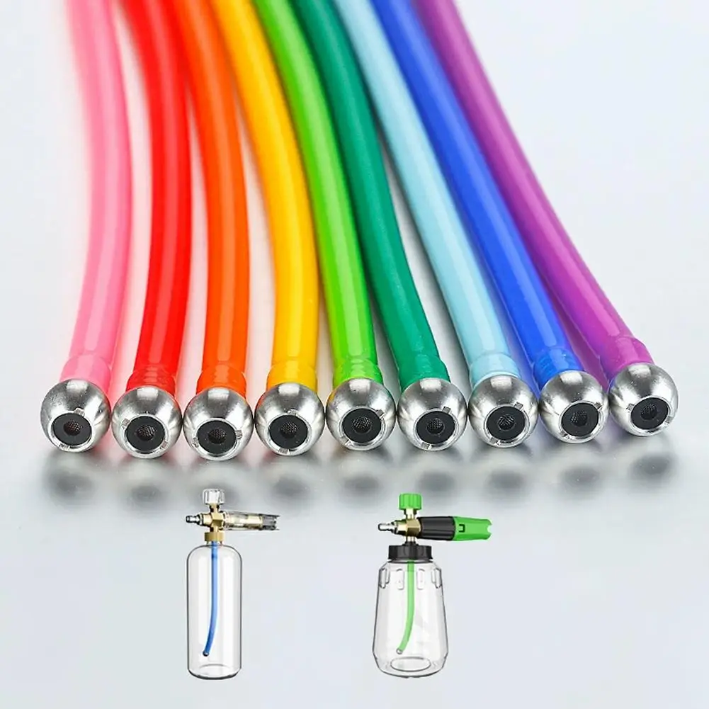 

9.8 Inch Foam Cannon Hose Kit, Foam Cannon Tube & Stainless Steel Filter Ball for Pressure Washer Suits for Most Foam Lance