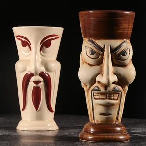 Hawaii Tiki Geramic Mug, Creative Cocktail Glass, Easter Island, Halloween Quà tặng cho quán bar 8 Cup Halloween bán hàng chính - 2