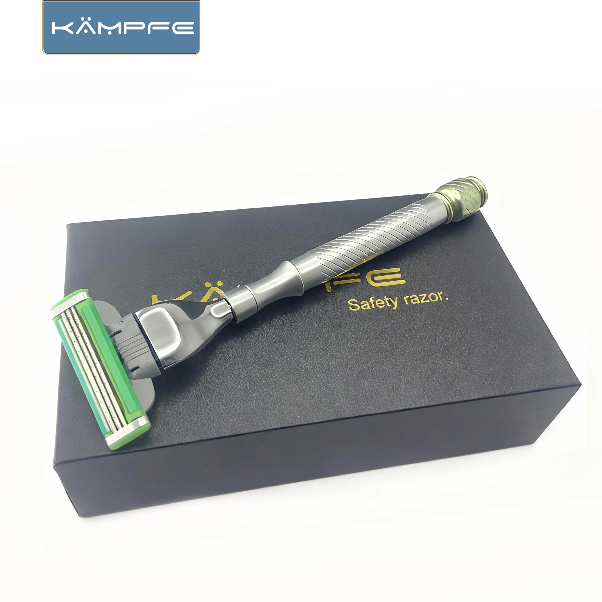 

Алюминиевая ручная бритва KAMPFE с 3-слойными сменными лезвиями для бритья