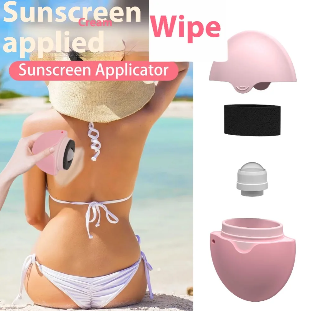 

Silicone Suncream Roller Applicator Stitching Color Oval Sunscreen Lotion Applicator Cosmetics Tool Refillable