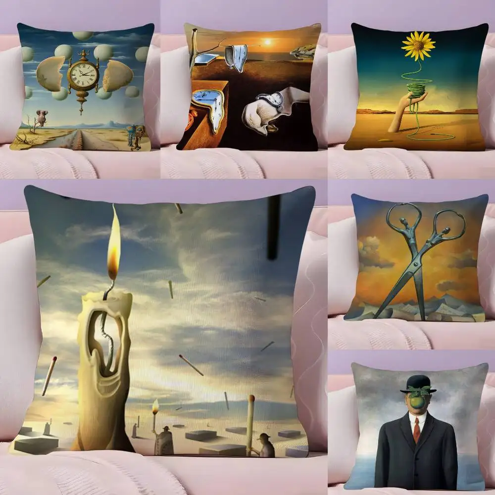 

Salvador Dali Pop Art Pillow Case Ultra Soft Skin Friendly Fabric Cloud Like Comfort & Concealed Zipper