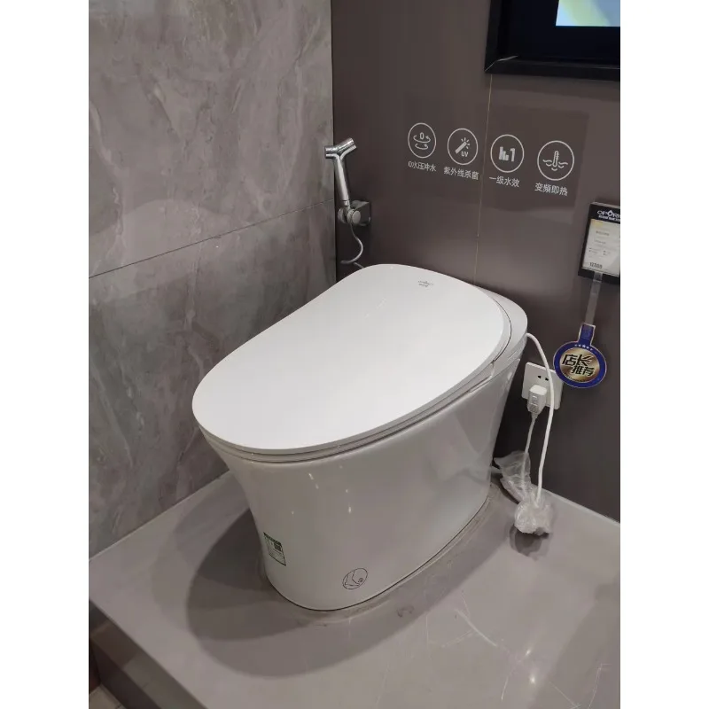 Intelligent Women's Ceramic Smart Toilet Dual-Flush Automatic Flip Cover Anti-Freezing Cracking Hip Washing Seat Ring Heating