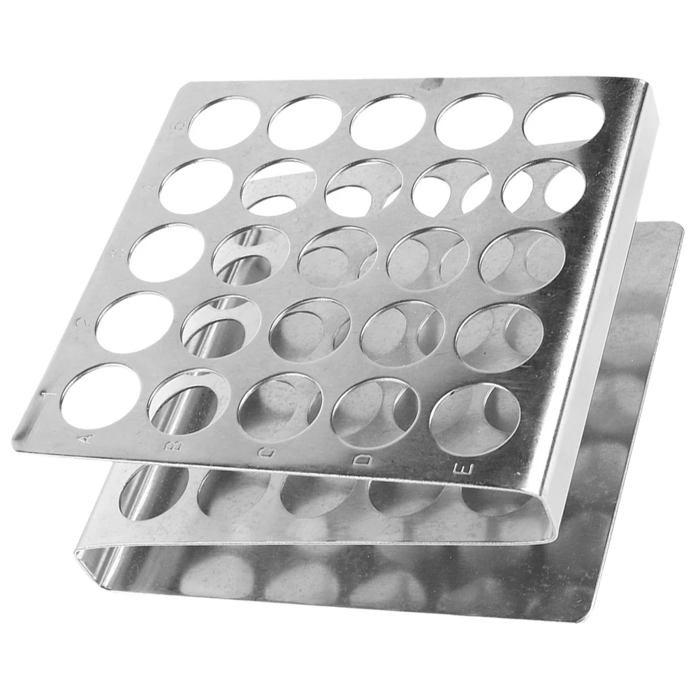Stainless Steel Test Tube Rack Drying Vial Holder Lab Racks Organizer Makeup Brush