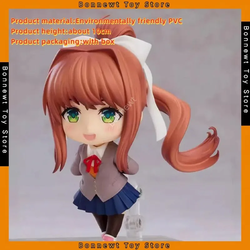 Doki Literature Club q-version Nendoroid 1817 Monica, figura móvil que cambia la cara, modelo, adornos en caja, venta al por mayor, 10cm, nuevo