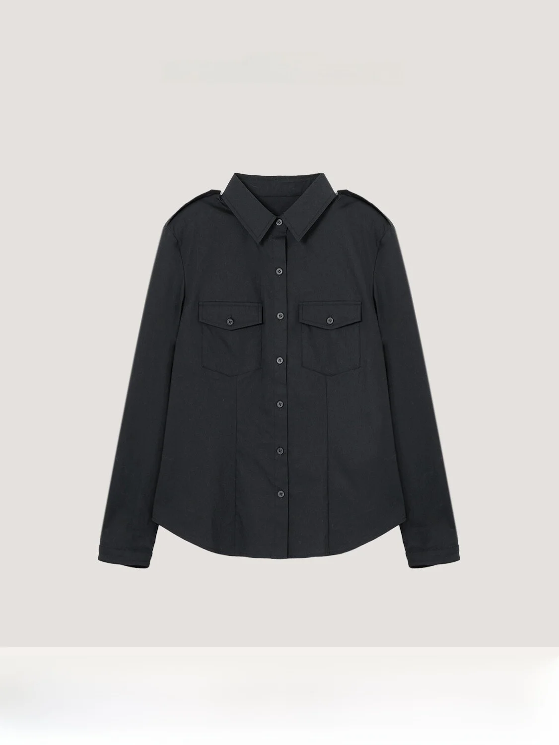 

Женская приталенная рубашка с длинным рукавом, отложным воротником и двумя карманами, для делового и повседневного стиля, премиум-класса, весна 2025