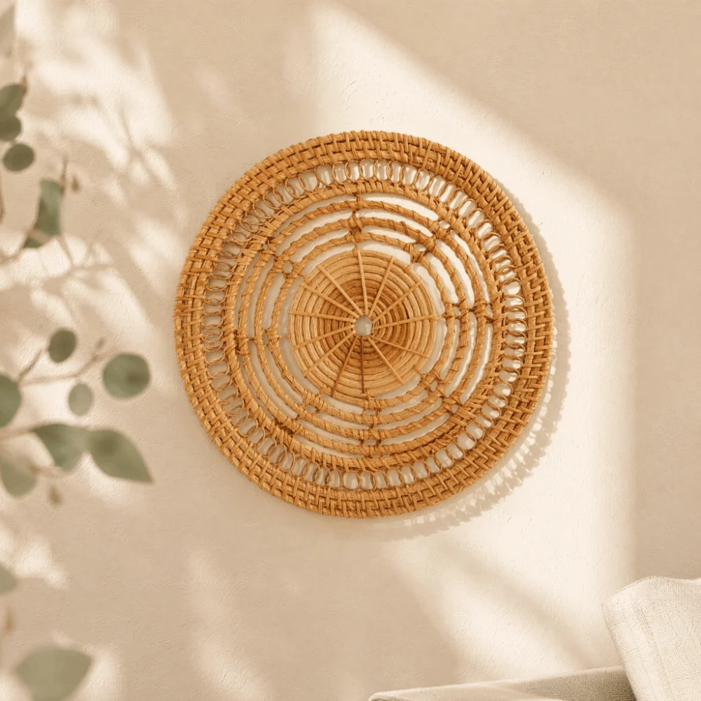 Woven Wall Basket - 수공예 벽 장식, 러스틱 스타일, 북유럽