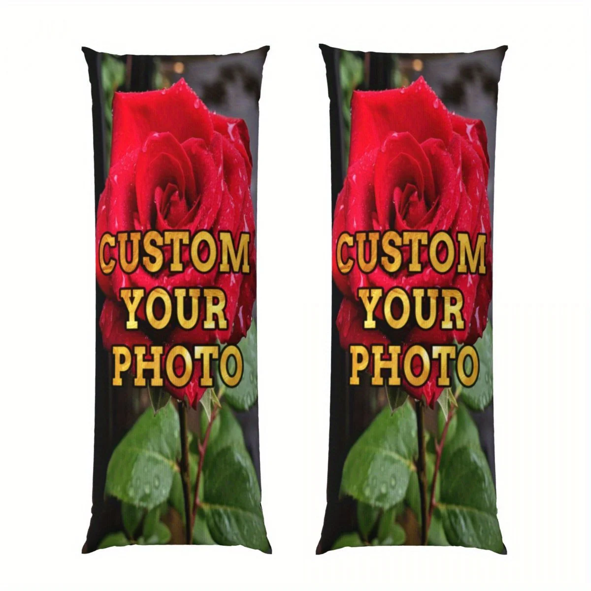 20 inch x 54 inch custom photo pillow cover with personalized double-sided printing, retro style zipper pillowcase suitable for