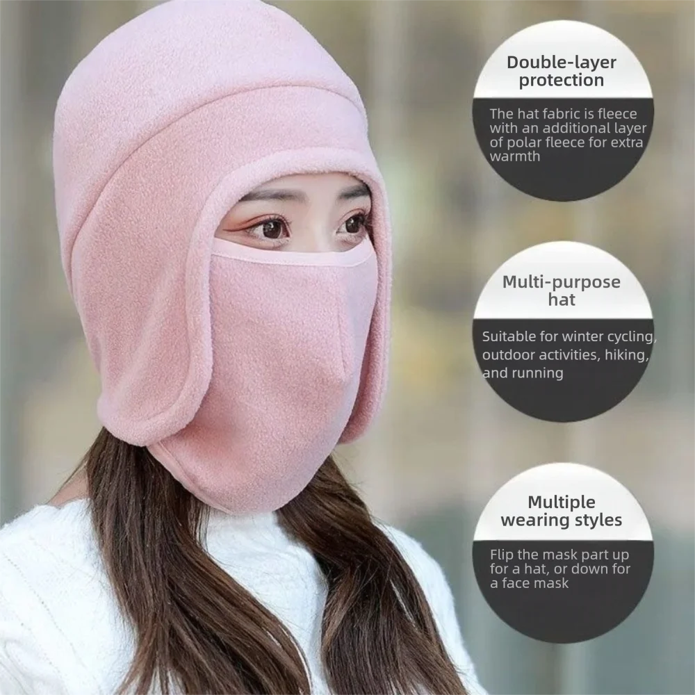 High Quality Windproof Ear Protection Mask Portable Warm Pullover Hat Cold Proof Ear Protection Hat Autumn Winter