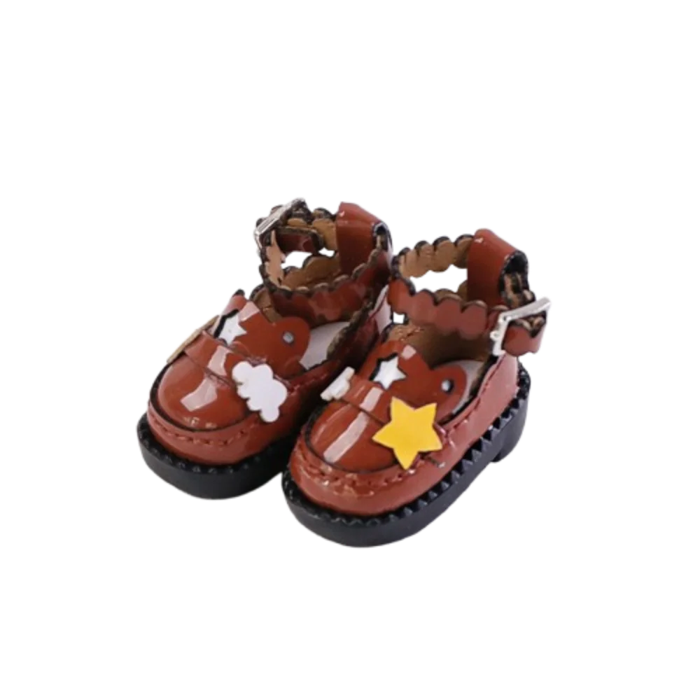 

1 пара мини-одежды из искусственной кожи OB11, униформа, легкая обувь «сделай сам», DOD Yunduoxing, 1:12, мини-кожаные ботинки, боди