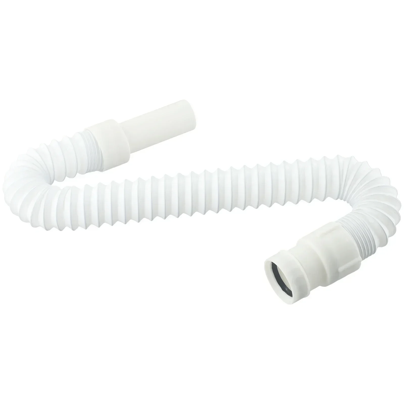 Flexible And Strong Sink Waste Pipe Connector, Stainless Steel Wire, Telescopic And Bending Shape, White Color