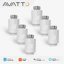 AVATTO ZigBee Thermostat Radiator Actuator Smart TRV Thermostatic Valve Temperature Controller Support Tuya Alexa Google Home