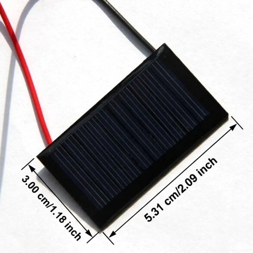 6 for solar Epoxy Panels 5V 30mA 53x30mm with Wiring for Rechargeable Battery Backup and Low Power Standby Systems
