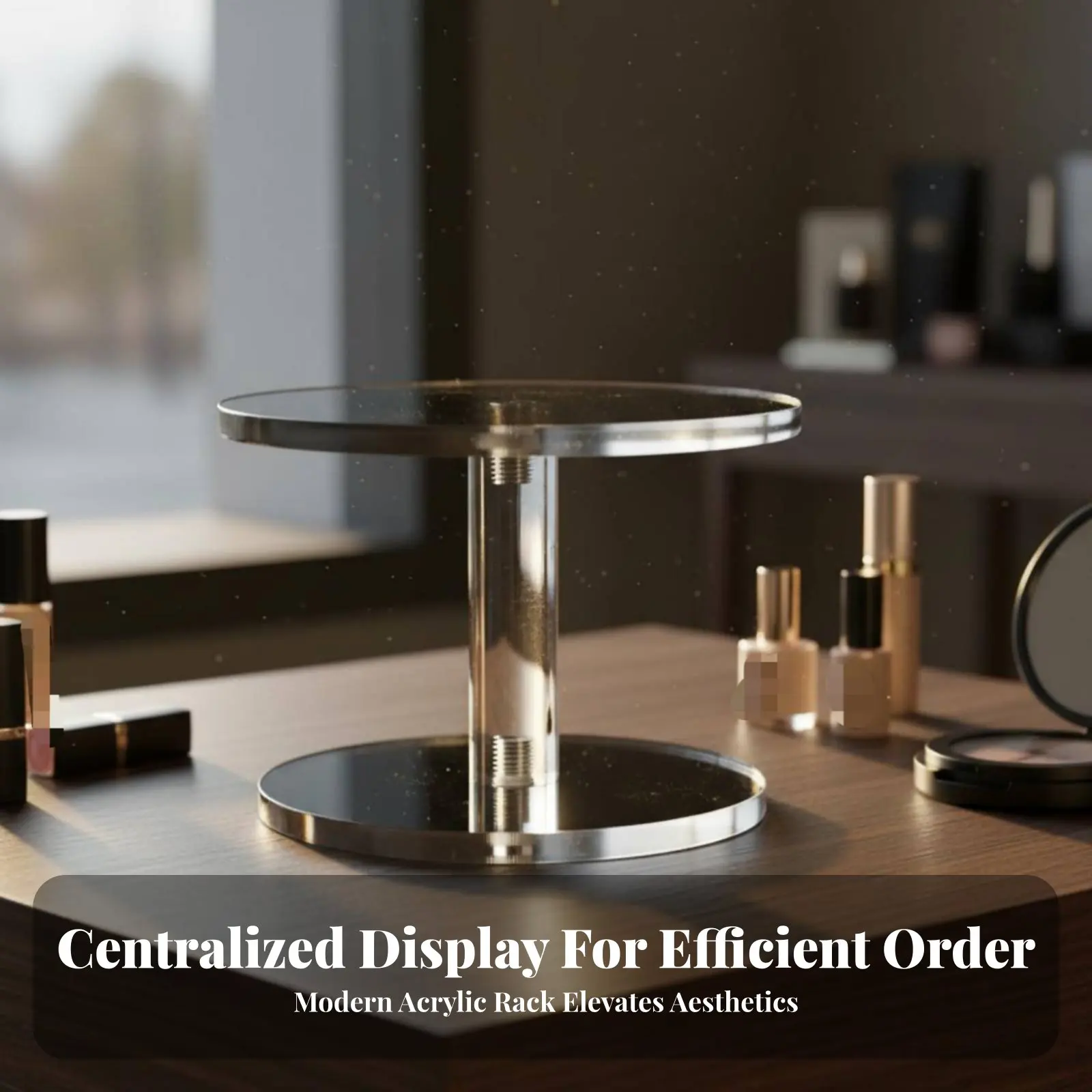 

Acrylic Display Riser Transparent Design Clear Perfume Organizer Perfume Collection Holder High Clarity for Party Hosts