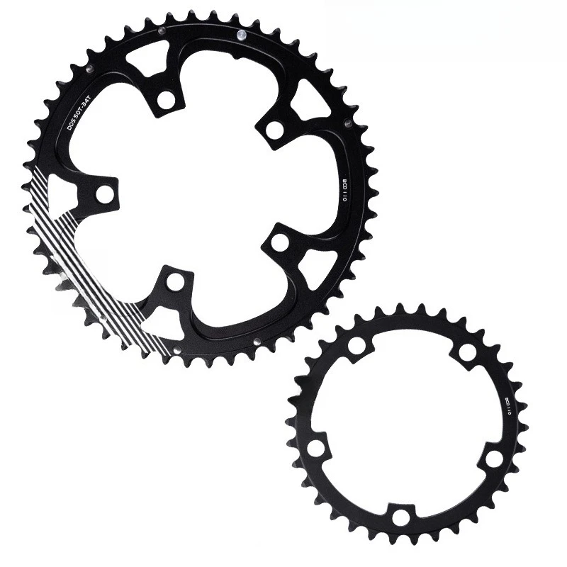 

Road bicycle tooth plate aluminum alloy 110BCD tooth plate 53-39T/52-36T/50-34T bicycle tooth plate