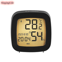 LED Digital Alarm Clock 12/24H Electronic Clock Temperature Humidity Calendar Display With Backlight Home Office Desktop Decors