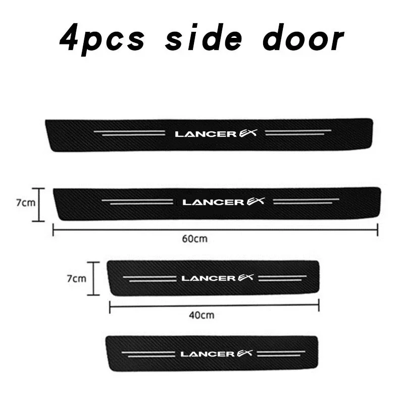 

Lancer EX Carbon Fiber Car Door Sill Protector Sticker for Outlander, ASX – Anti-Scratch Threshold Guard