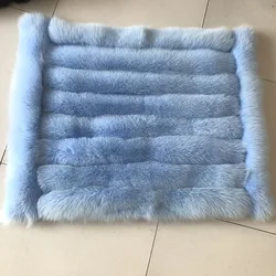HUAQIUMEISI Real fox fur blankets suitable for autumn and winter home outdoor use with natural fox fur jacket blanket
